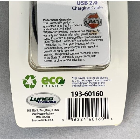 PowerUp! Portable 2200mA Power Pack USB Battery Charger With LED Flashlight NEW - Picture 7 of 7